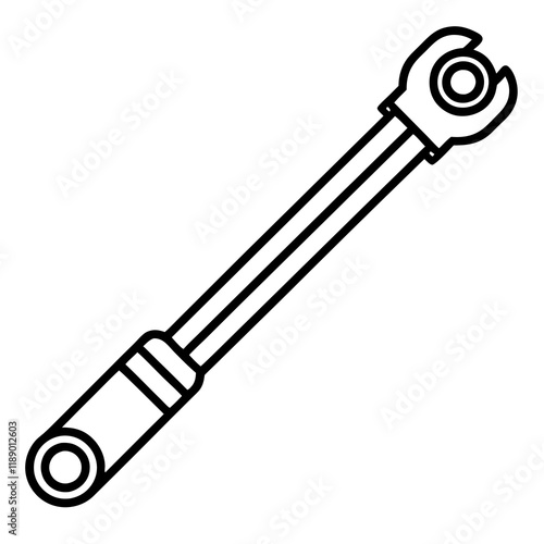  torque wrench  line art vector illustration