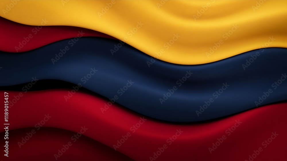Dynamic Shapes in Bold Red, Yellow, and Blue Waves in High Resolution Dynamic Shapes in Bold Red, Yellow, and Blue Waves in High Resolution