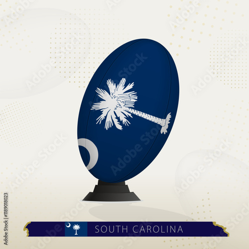 South Carolina Rugby Ball on Rugby Kicking Tees with Modern Design.