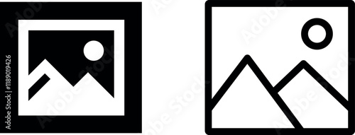 "Picture Vector Icon Set - Photography and Image Symbols"