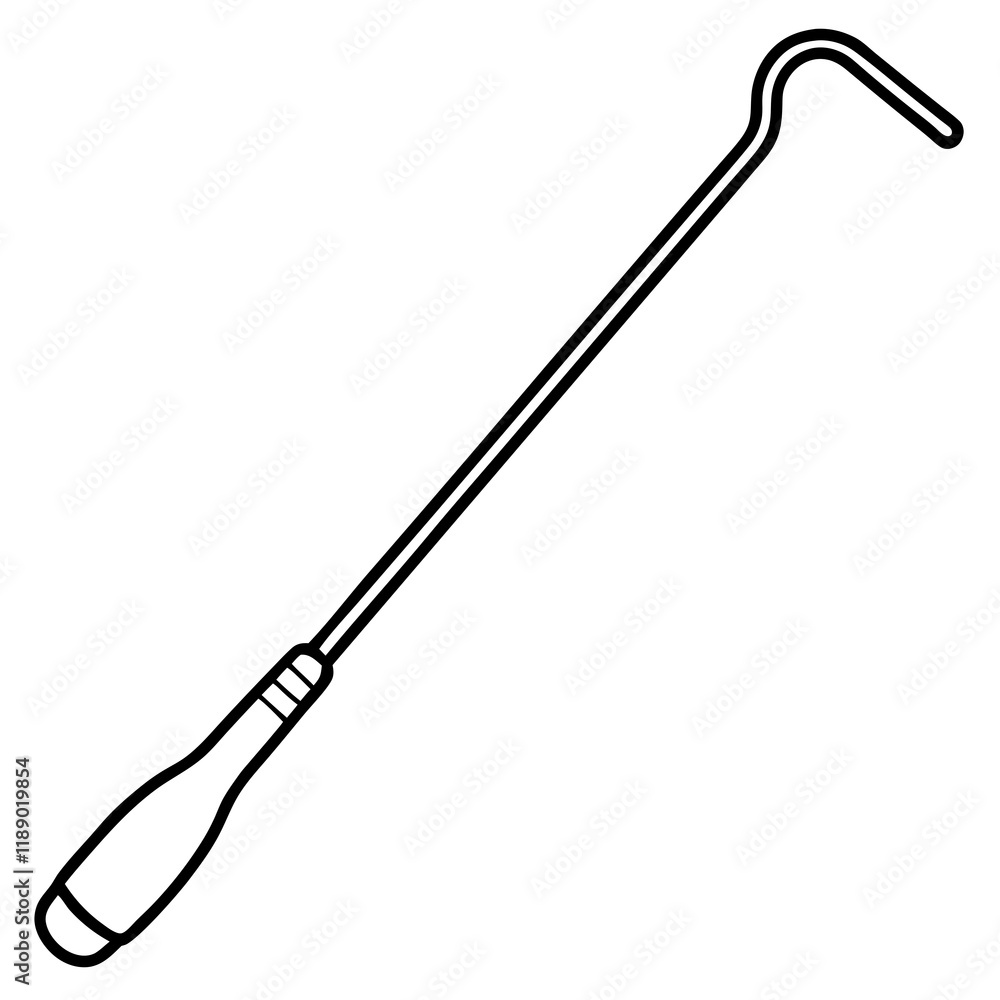 Naklejka premium periodontal probe line art vector illustration