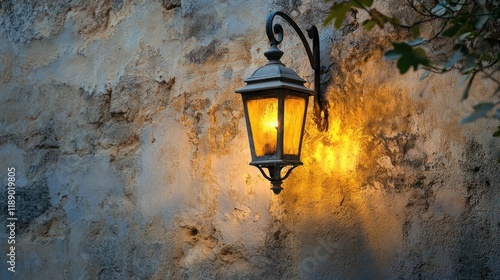 old lantern on the wall