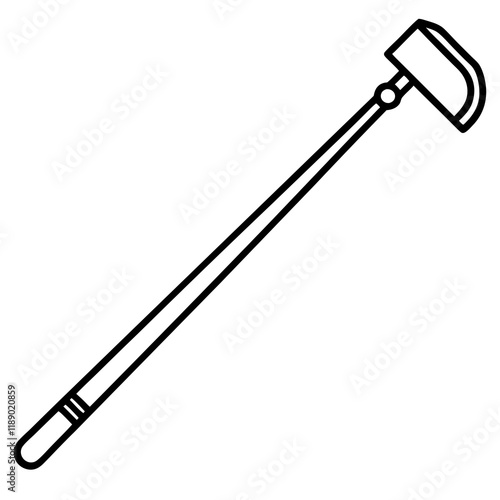  pry bar line art vector illustration
