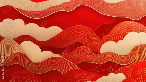 Chinese style festive auspicious cloud pattern