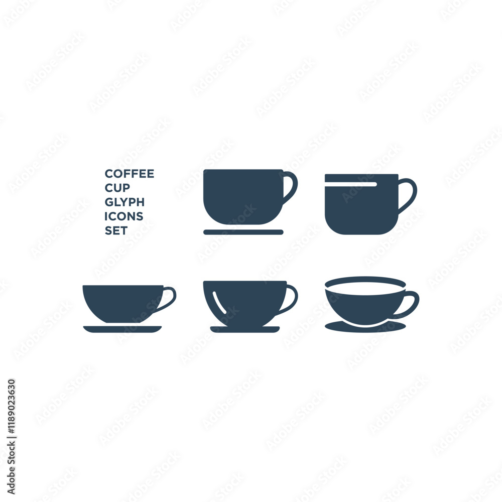 Coffee cup icons set vector illustration Coffee cup icons set vector illustration