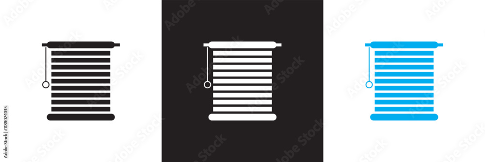 Window blind icon .Roller Shutter symbol . Vector illustration. isolated on white and black background. EPS 10 Window blind icon .Roller Shutter symbol . Vector illustration. isolated on white and black background. EPS 10