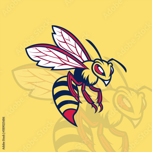 Bee gaming logo featuring a creative and vibrant design, ideal for esports teams and competitive gaming branding photo