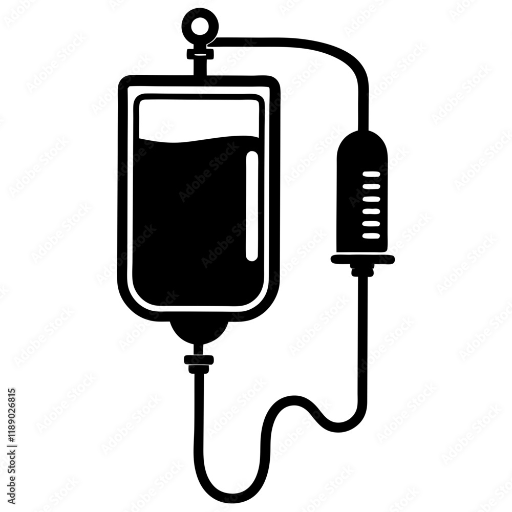 infusion pump silhouette vector illustration infusion pump silhouette vector illustration