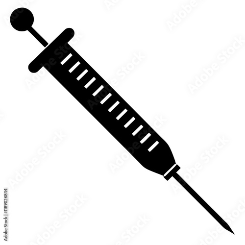  hypodermic needle silhouette vector illustration