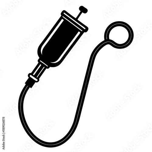 catheter silhouette vector illustration