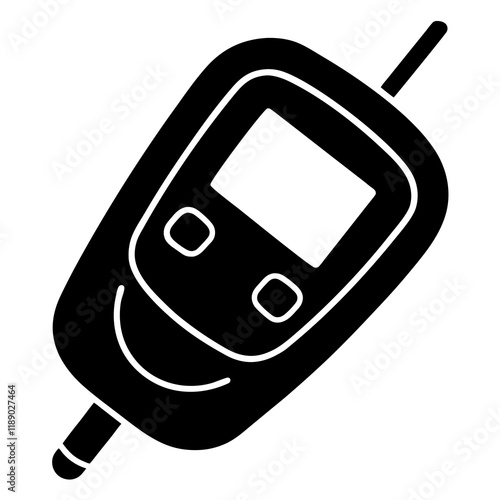 glucometer  silhouette vector illustration