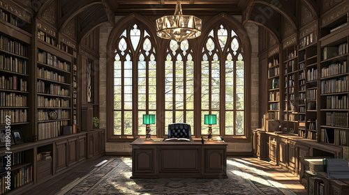 gothic study room photo