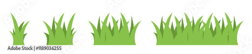 Grass set. Grass in flat style. Vector