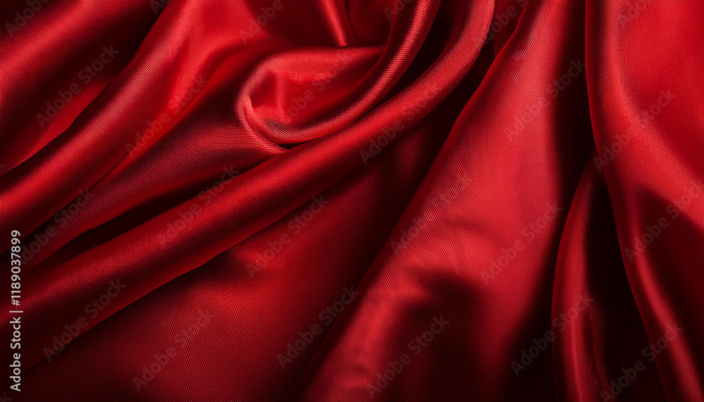 Obraz premium red satin or silk fabric as history