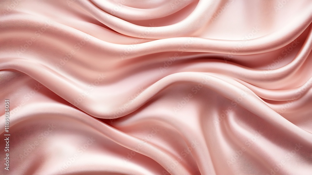 Obraz premium Luxurious Pale Pink Satin Fabric Background for Elegant Designs