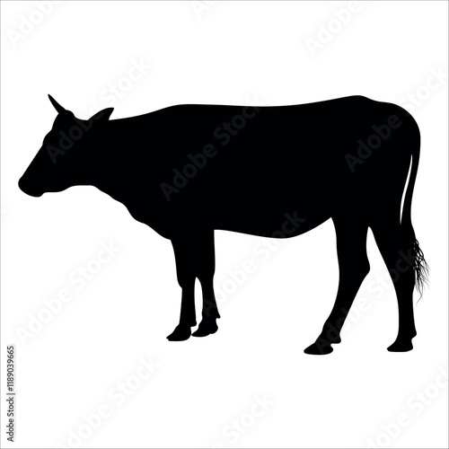 Wallpaper Mural Black Bull Silhouette vector illustration Torontodigital.ca
