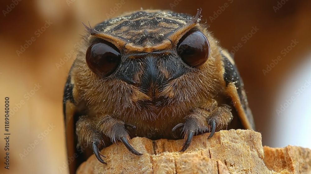Close Up Of A Brown Insect With Large Eyes Close Up Of A Brown Insect With Large Eyes