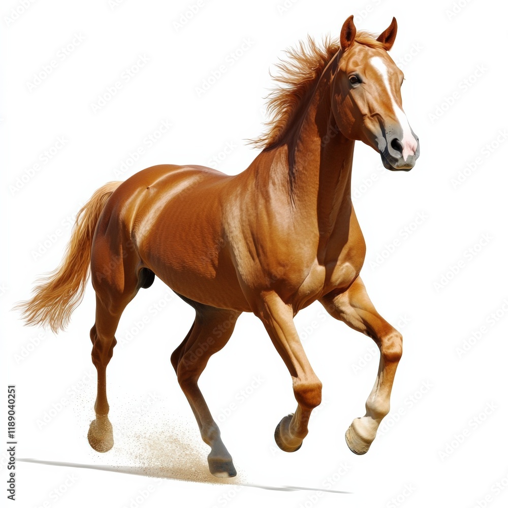 a chestnut horse running a chestnut horse running