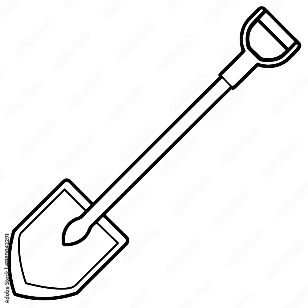 Clean Shovel Line Art for Design Clean Shovel Line Art for Design