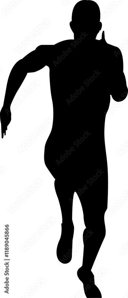 man running silhouette vector file svg