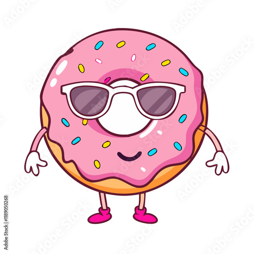 doughnut wearing sunglasses icon photo