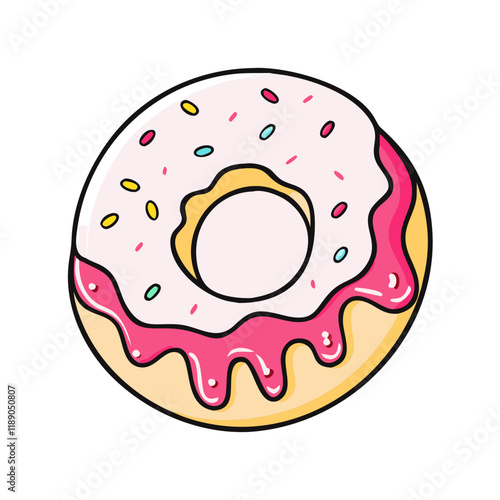 doughnut with icing drizzle icon