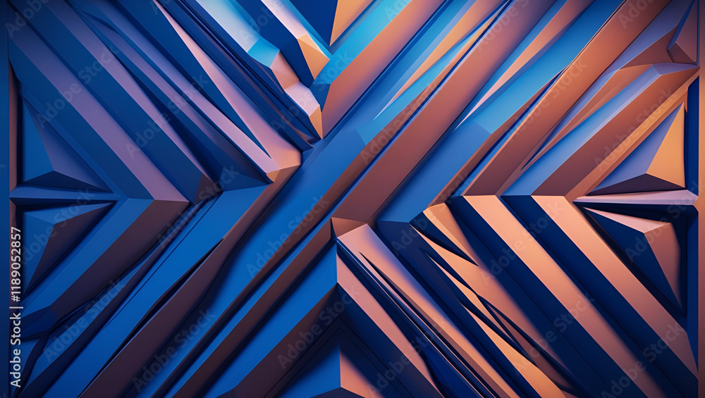 custom made wallpaper toronto digitalAbstract Geometric 3D Background in Mesmerizing Shades of Blue