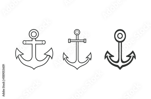 Anchor Vector Silhouette Design