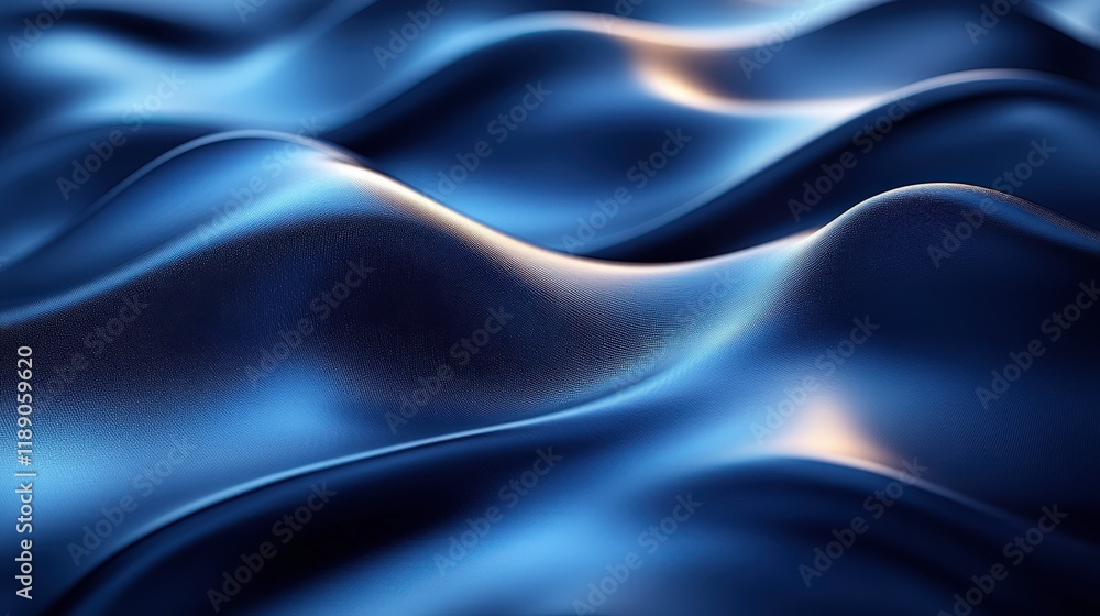 3D Abstract Background - Blue Wavy Texture, Smooth Surface 3D Abstract Background - Blue Wavy Texture, Smooth Surface