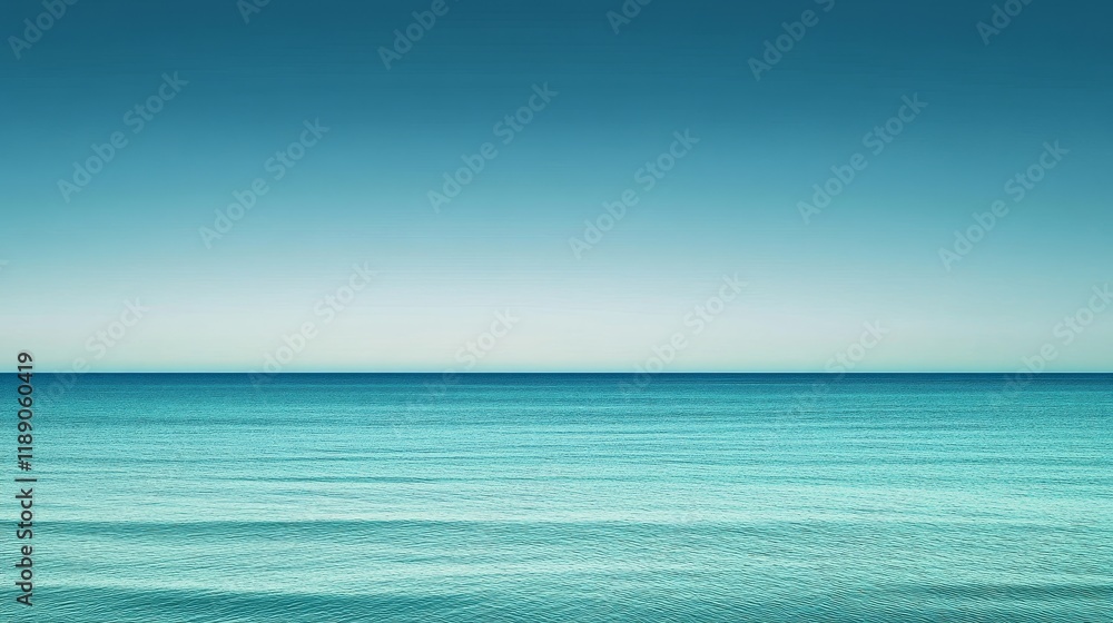 Fototapeta premium Tranquil Oceanic Gradient - Minimalist Abstract Backdrop in Serene Blue and Deep Green Tones
