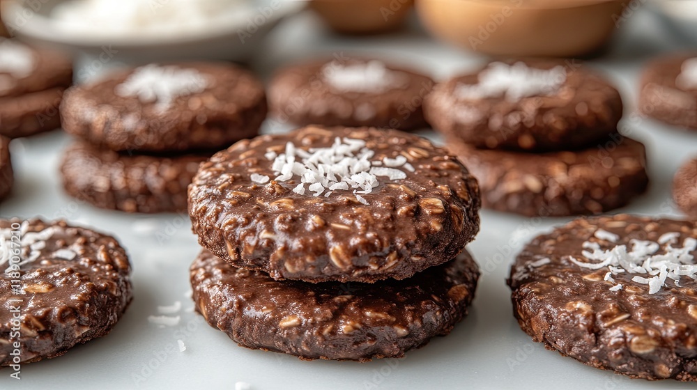 Coconut and chocolate cookies. Coconut and chocolate cookies.