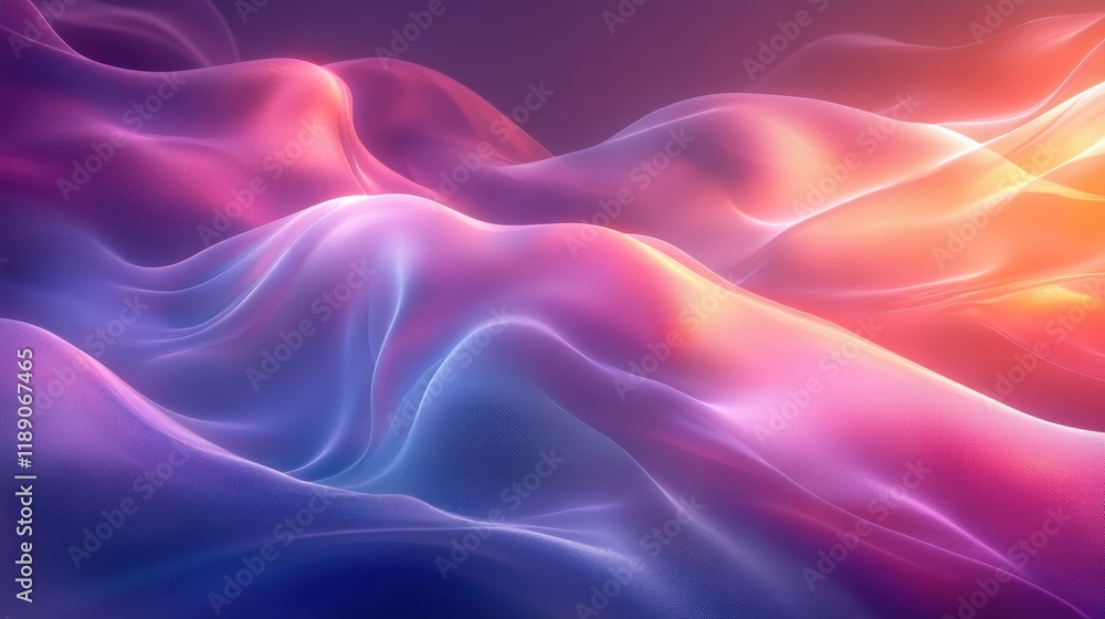 Abstract Background - Flowing Colorful Waves Abstract Background - Flowing Colorful Waves