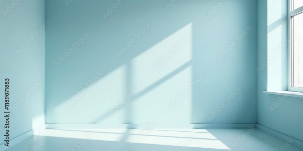 Obraz premium Empty Room Corner with Light Streaming Through Window