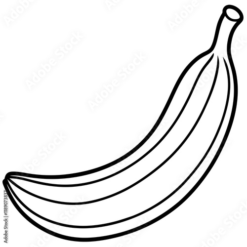 Elegant Banana Line Illustration