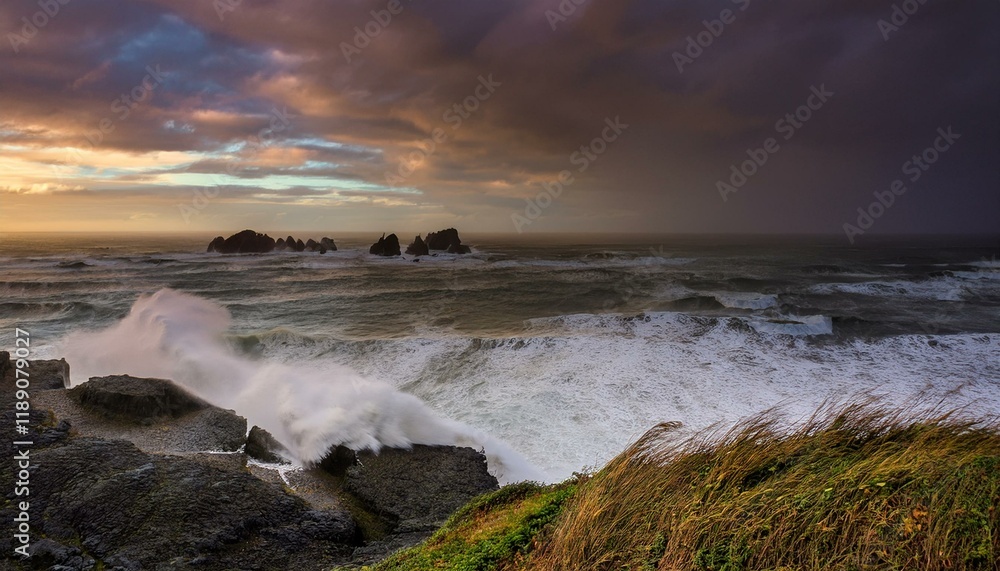 The shoreline is both beautiful and foreboding.  