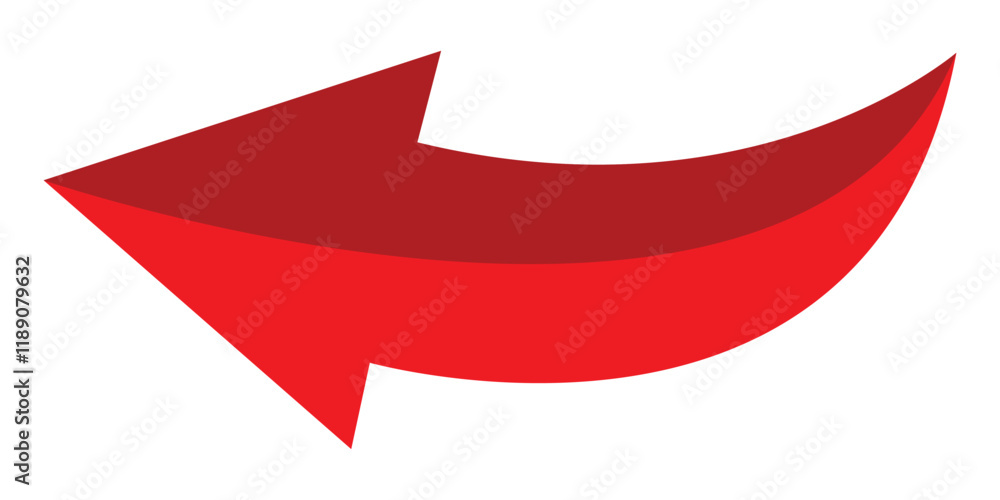 3D curve red arrow