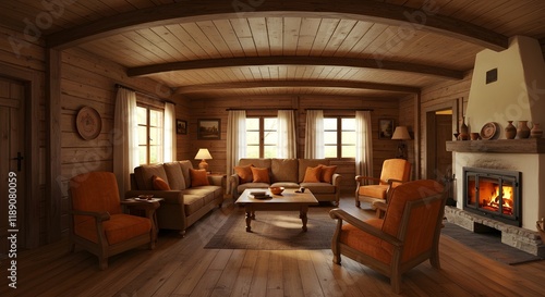 Wallpaper Mural Interior living room design for a house	 Torontodigital.ca