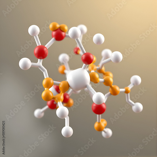 Verapamil scientific molecular model, 3D rendering photo