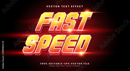 Fast Speed editable text effect Template Suitable for Sport Style