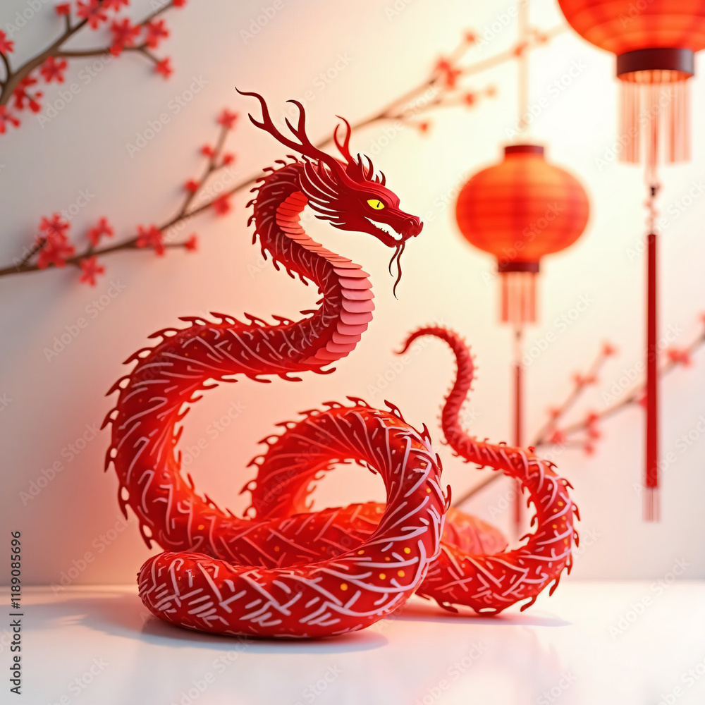Obraz premium Traditional Chinese Snacks with Technology Theme