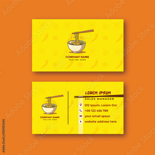 Noodles business card design template
