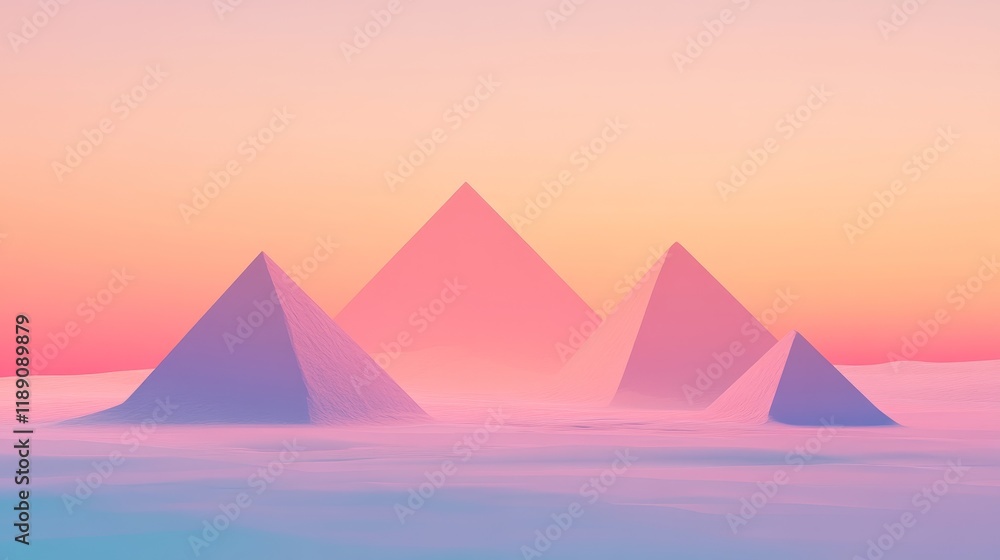 Tranquil Geometric Harmony - Minimalist Triangular Shapes in Soft Pastel Palette for Clean Aesthetic Background Design Tranquil Geometric Harmony - Minimalist Triangular Shapes in Soft Pastel Palette for Clean Aesthetic Background Design