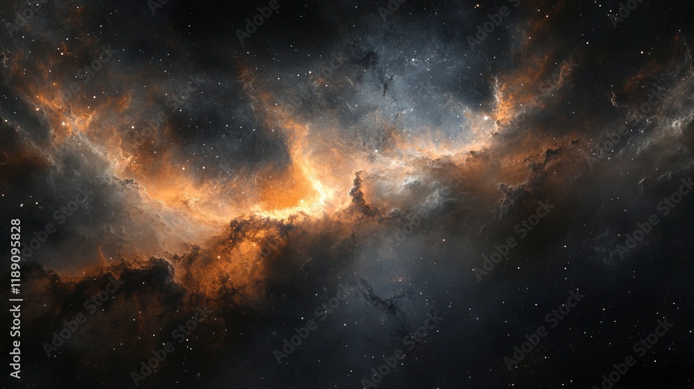 Fototapeta premium beautiful cosmic nebula with abstract color gradation