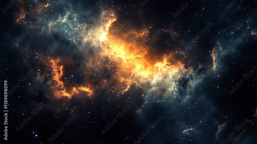 Fototapeta premium beautiful cosmic nebula with abstract color gradation