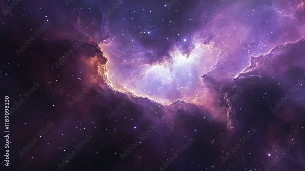Obraz premium beautiful cosmic nebula with abstract color gradation