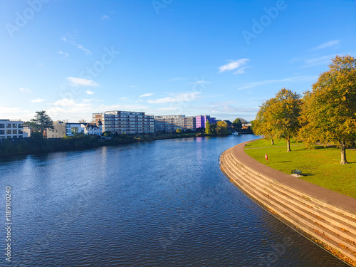 Wallpaper Mural A panoramic view of the river Trent  in the city of Nottingham. Torontodigital.ca
