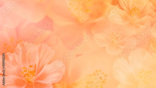 Fototapeta Naklejka Na Ścianę i Meble -  Beautiful abstract gray and yellow flowers on white background, pink flower frame and brown leaves texture, brown background, orange and gold love banner, brown and yellow background. Romantic floral