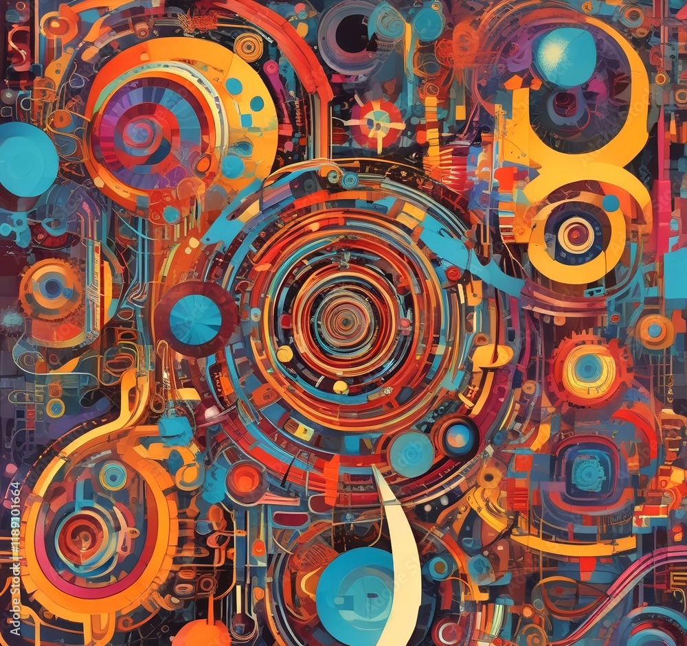 Illustration of abstract tech background. Illustration of abstract tech background.