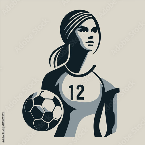 Vector of a soccer player