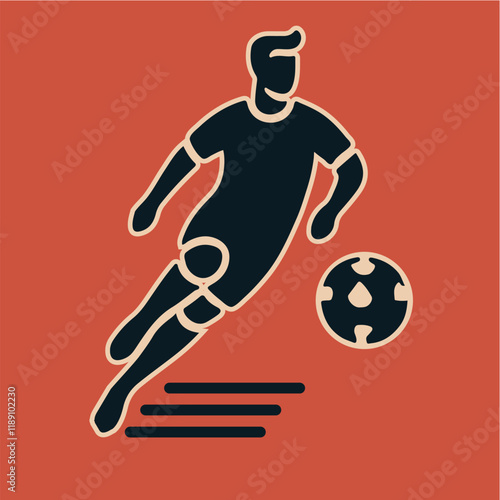 Vector of a soccer player